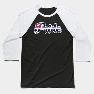 LEather Pride Drip Baseball T-Shirt